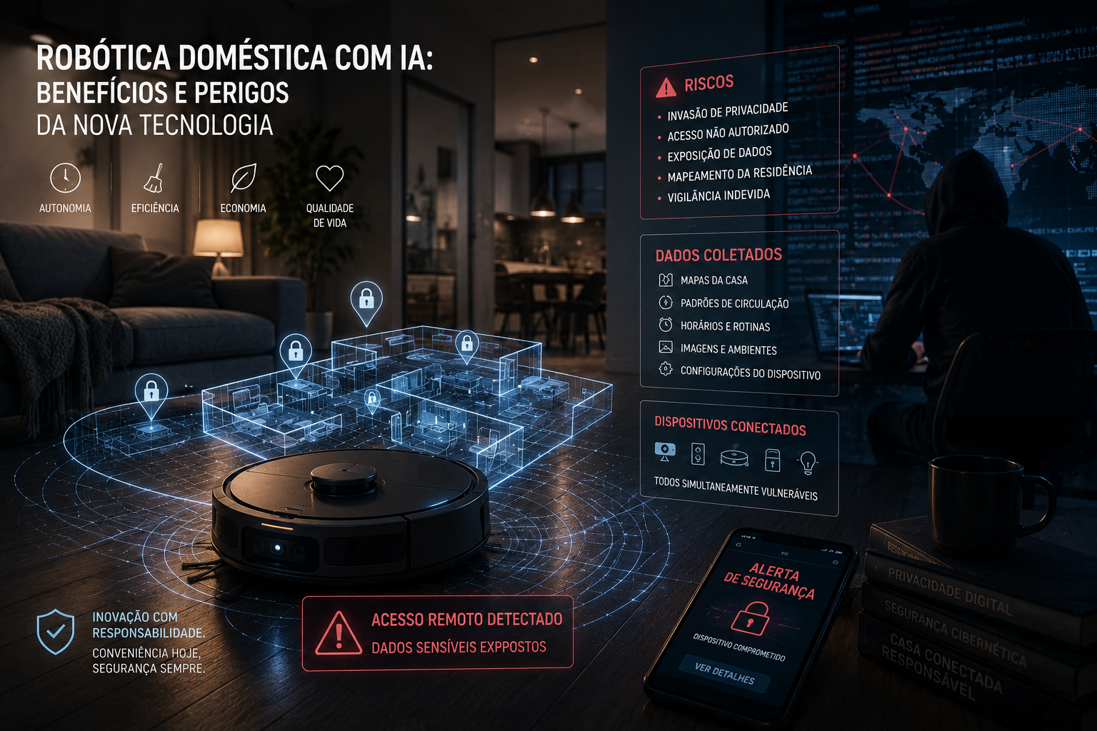 Robótica Doméstica com IA: Os Benefícios e Perigos da Nova Infraestrutura Invisível